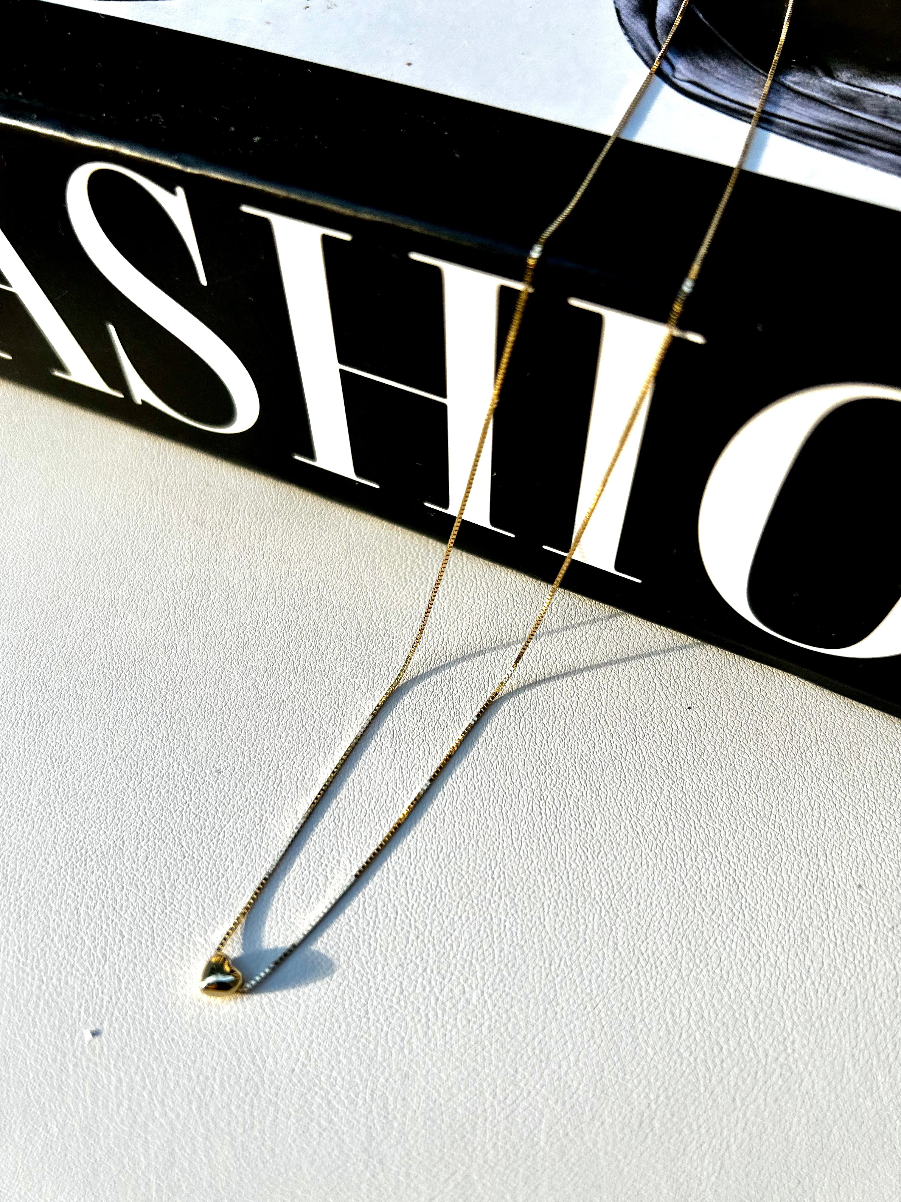 AMORE | Náhrdelník zo 14K zlata so srdiečkovým príveskom