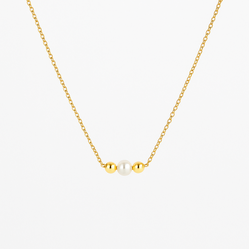 Náhrdelník CREYO PERLA zo 14K zlata s centrálnou perlou
